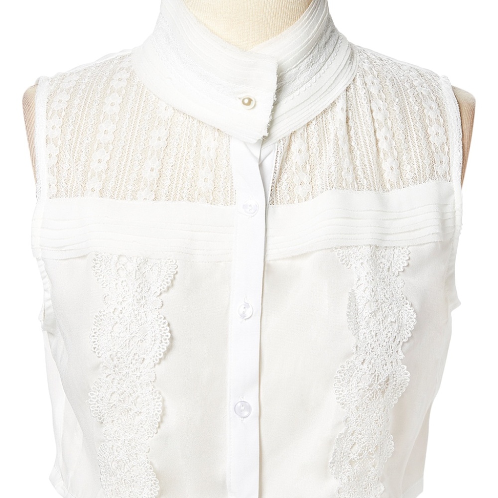 Button Up Victorian Lace Dickey